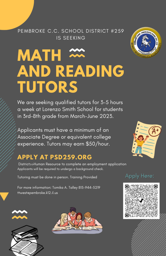 Pembroke School District 259 Hiring For High Impact Tutors Pembroke 