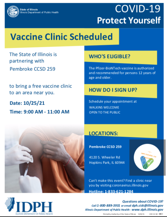 COVID-19 Vaccination Clinic (Oct. 25, 2021)