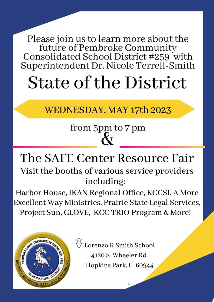 State of the District & SAFE Center Resource Fair